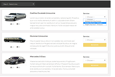 Sistema di prenotazione online Limousine e NCC.