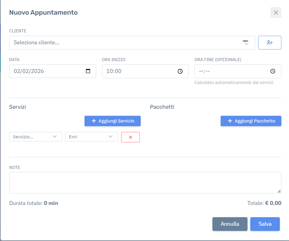 gestionale semplice per parrucchieri